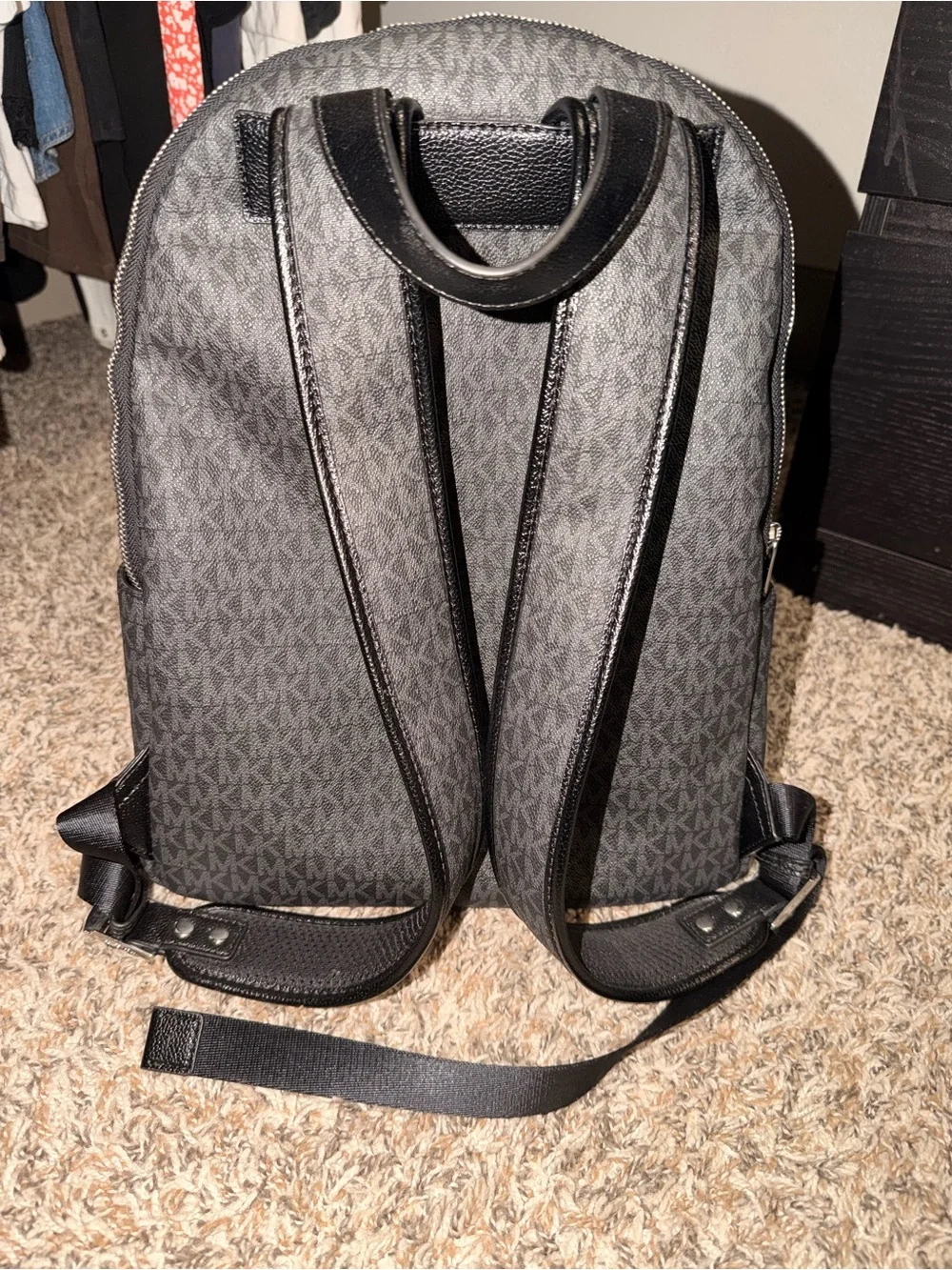 Michael Kors Men’s Gray MK Monogram Backpack